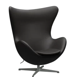 3316 Ægget loungestol, stel i silver grey af Arne Jacobsen