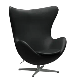 3316 Ægget loungestol, stel i silver grey af Arne Jacobsen