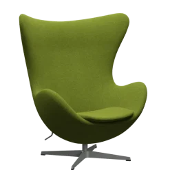 3316 Ægget loungestol, stel i silver grey af Arne Jacobsen
