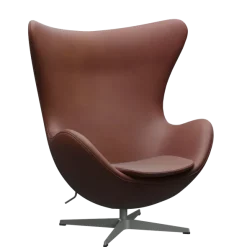 3316 Ægget loungestol, stel i silver grey af Arne Jacobsen