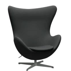 3316 Ægget loungestol, stel i silver grey af Arne Jacobsen