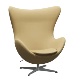 3316 Ægget loungestol, stel i silver grey af Arne Jacobsen