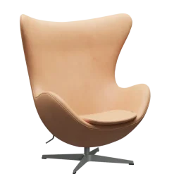 3316 Ægget loungestol, stel i silver grey af Arne Jacobsen