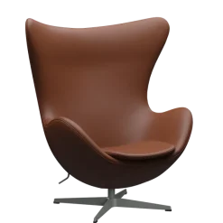 3316 Ægget loungestol, stel i silver grey af Arne Jacobsen