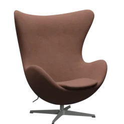 3316 Ægget loungestol, stel i silver grey af Arne Jacobsen