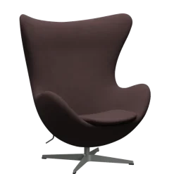 3316 Ægget loungestol, stel i silver grey af Arne Jacobsen