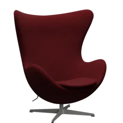 3316 Ægget loungestol, stel i silver grey af Arne Jacobsen
