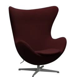 3316 Ægget loungestol, stel i silver grey af Arne Jacobsen