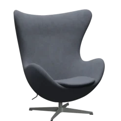 3316 Ægget loungestol, stel i silver grey af Arne Jacobsen