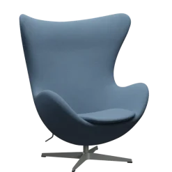 3316 Ægget loungestol, stel i silver grey af Arne Jacobsen