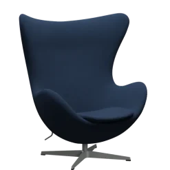 3316 Ægget loungestol, stel i silver grey af Arne Jacobsen