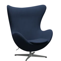 3316 Ægget loungestol, stel i silver grey af Arne Jacobsen