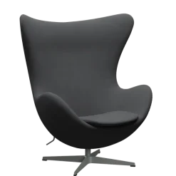 3316 Ægget loungestol, stel i silver grey af Arne Jacobsen