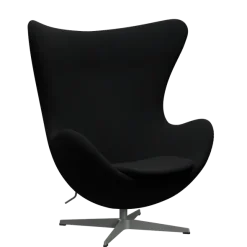 3316 Ægget loungestol, stel i silver grey af Arne Jacobsen