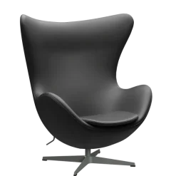 3316 Ægget loungestol, stel i silver grey af Arne Jacobsen