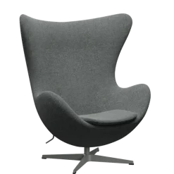 3316 Ægget loungestol, stel i silver grey af Arne Jacobsen