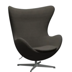 3316 Ægget loungestol, stel i silver grey af Arne Jacobsen