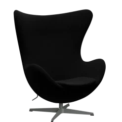 3316 Ægget loungestol, stel i silver grey af Arne Jacobsen