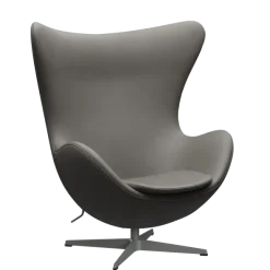 3316 Ægget loungestol, stel i silver grey af Arne Jacobsen
