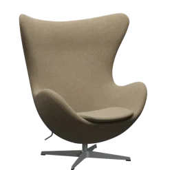 3316 Ægget loungestol, stel i silver grey af Arne Jacobsen