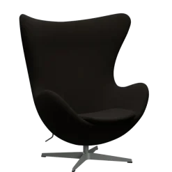 3316 Ægget loungestol, stel i silver grey af Arne Jacobsen