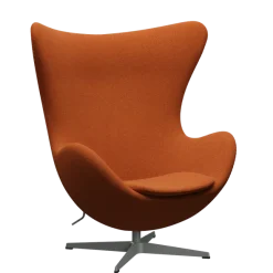 3316 Ægget loungestol, stel i silver grey af Arne Jacobsen