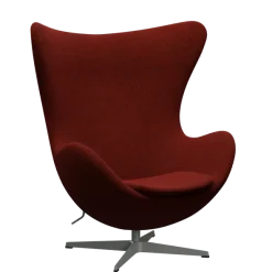 3316 Ægget loungestol, stel i silver grey af Arne Jacobsen