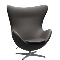 3316 Ægget loungestol, stel i silver grey af Arne Jacobsen