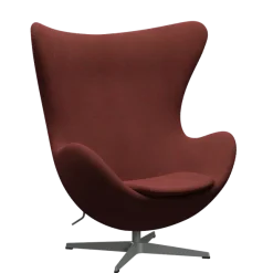 3316 Ægget loungestol, stel i silver grey af Arne Jacobsen