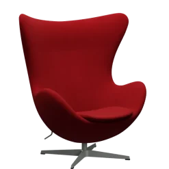 3316 Ægget loungestol, stel i silver grey af Arne Jacobsen