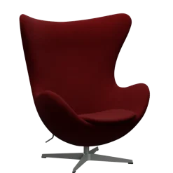 3316 Ægget loungestol, stel i silver grey af Arne Jacobsen