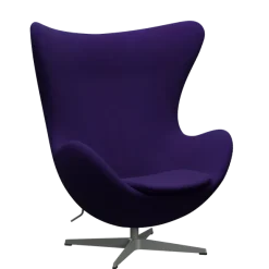 3316 Ægget loungestol, stel i silver grey af Arne Jacobsen