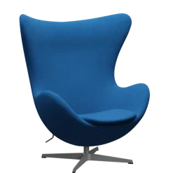 3316 Ægget loungestol, stel i silver grey af Arne Jacobsen