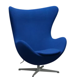 3316 Ægget loungestol, stel i silver grey af Arne Jacobsen