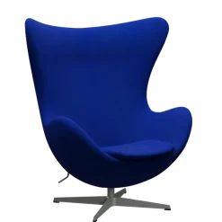 3316 Ægget loungestol, stel i silver grey af Arne Jacobsen