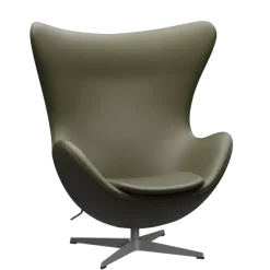 3316 Ægget loungestol, stel i silver grey af Arne Jacobsen