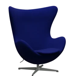 3316 Ægget loungestol, stel i silver grey af Arne Jacobsen