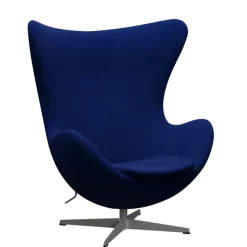 3316 Ægget loungestol, stel i silver grey af Arne Jacobsen