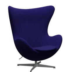 3316 Ægget loungestol, stel i silver grey af Arne Jacobsen