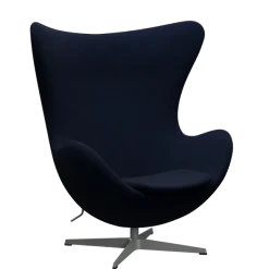 3316 Ægget loungestol, stel i silver grey af Arne Jacobsen