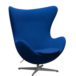3316 Ægget loungestol, stel i silver grey af Arne Jacobsen