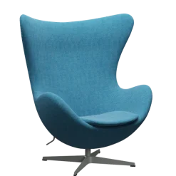 3316 Ægget loungestol, stel i silver grey af Arne Jacobsen