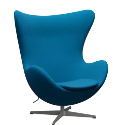 3316 Ægget loungestol, stel i silver grey af Arne Jacobsen
