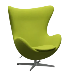 3316 Ægget loungestol, stel i silver grey af Arne Jacobsen