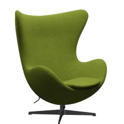 3316 Ægget loungestol, stel i sort af Arne Jacobsen
