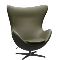 3316 Ægget loungestol, stel i sort af Arne Jacobsen
