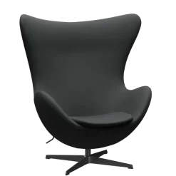 3316 Ægget loungestol, stel i sort af Arne Jacobsen