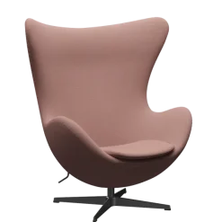 3316 Ægget loungestol, stel i sort af Arne Jacobsen
