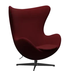 3316 Ægget loungestol, stel i sort af Arne Jacobsen