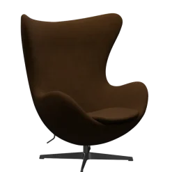 3316 Ægget loungestol, stel i sort af Arne Jacobsen